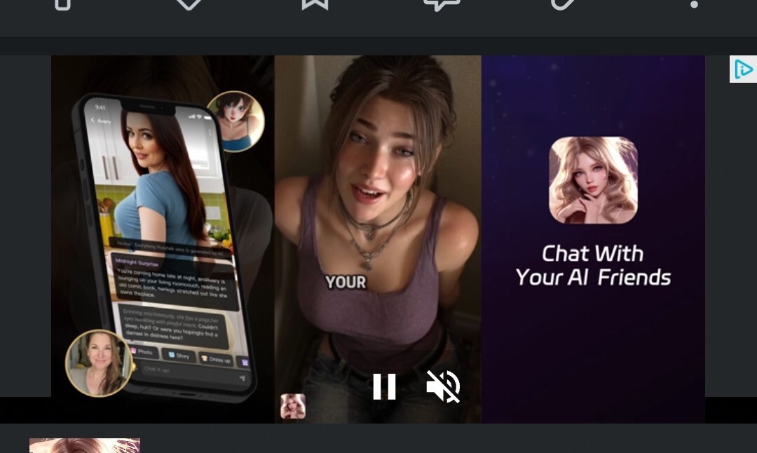 The horny companion AI interface girl appears to be tied up in a basement.