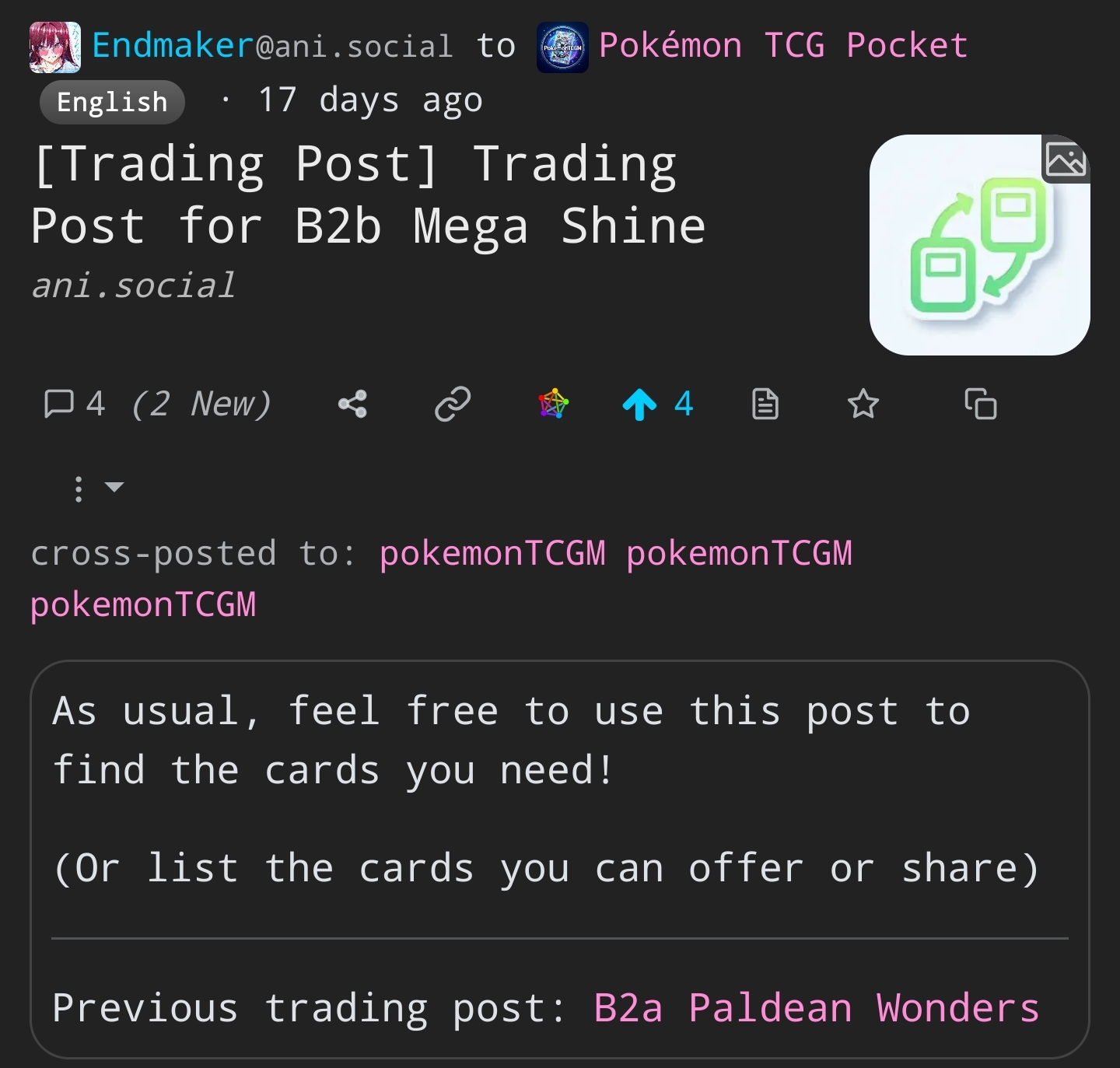 Multiple crossposts