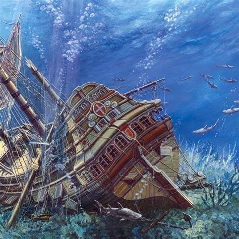 Picture of a sunken galleon