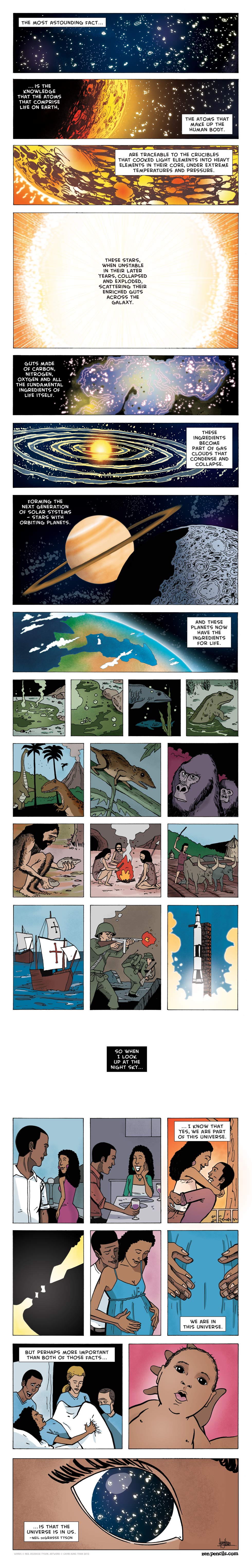 NEIL deGRASSE TYSON: The most astounding fact [Zenpencils] 