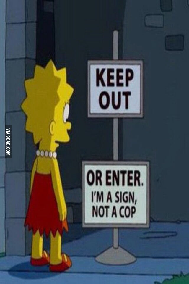 I'm a sign, not a cop