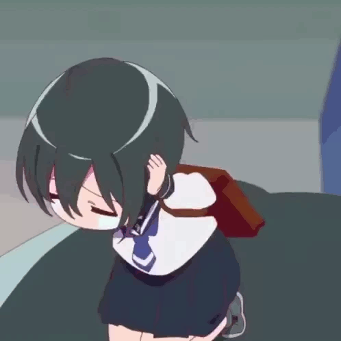 Anime girl that is violently crying