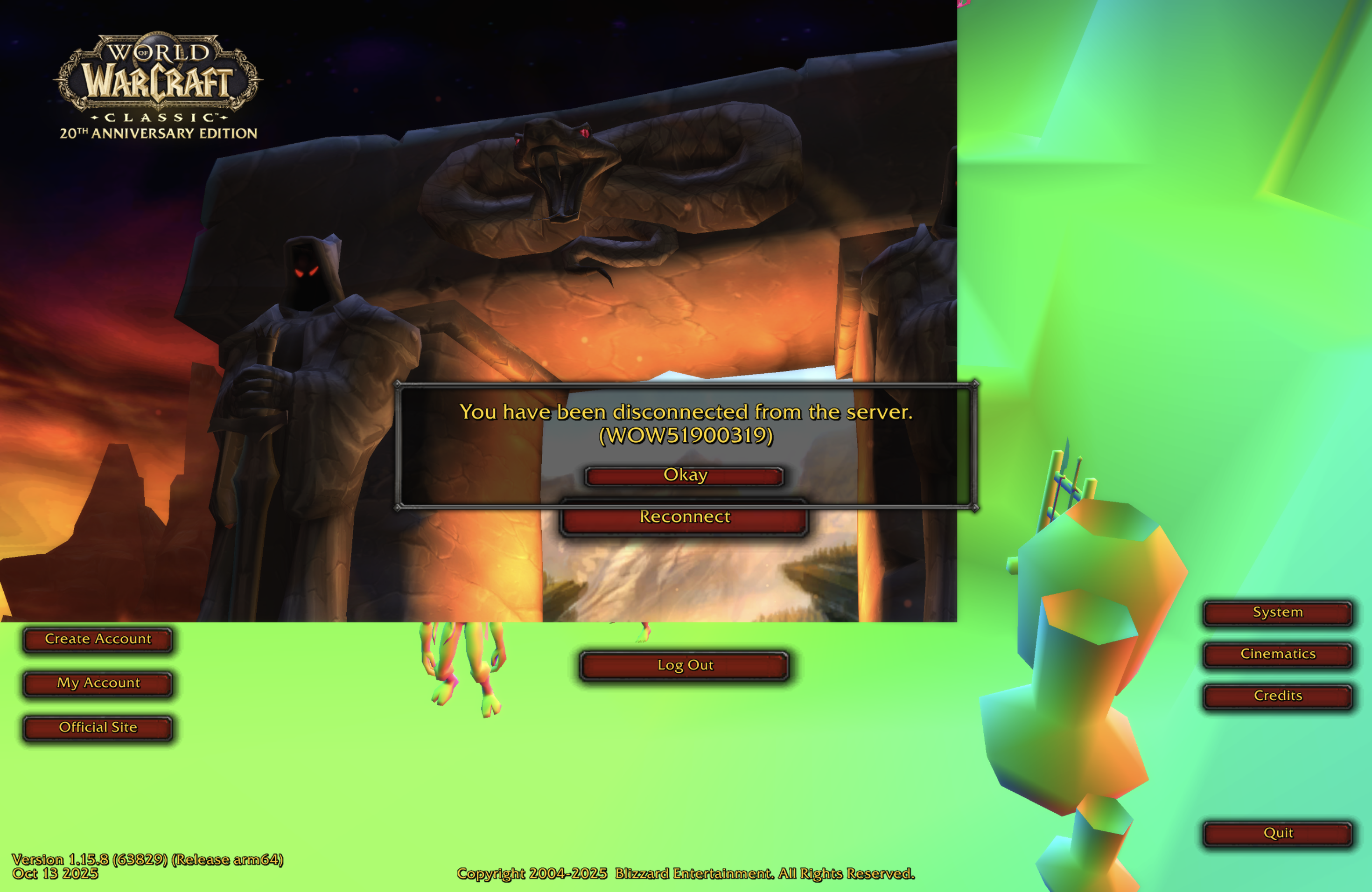Broken Login Screen
