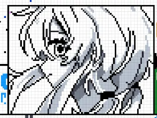 pixel art of a girl in an anime style that I found on the canvas