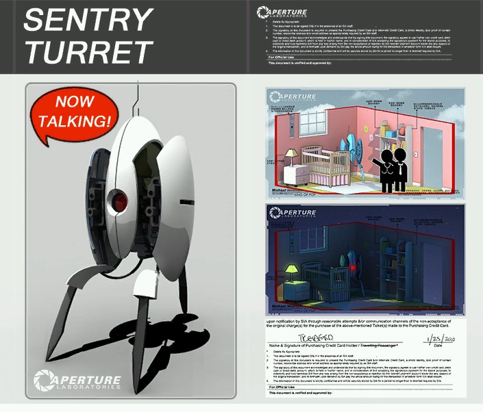 Aperture Science Sentry Turret Box Cover