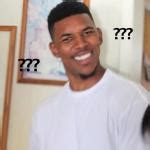 "Confused Nick Young" question mark meme, no text