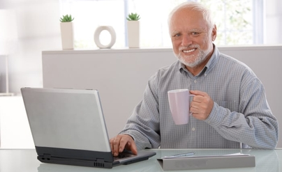 canonical(-according-to-wikipedia) "Hide the Pain Harold" (András Arató) meme photo, no text