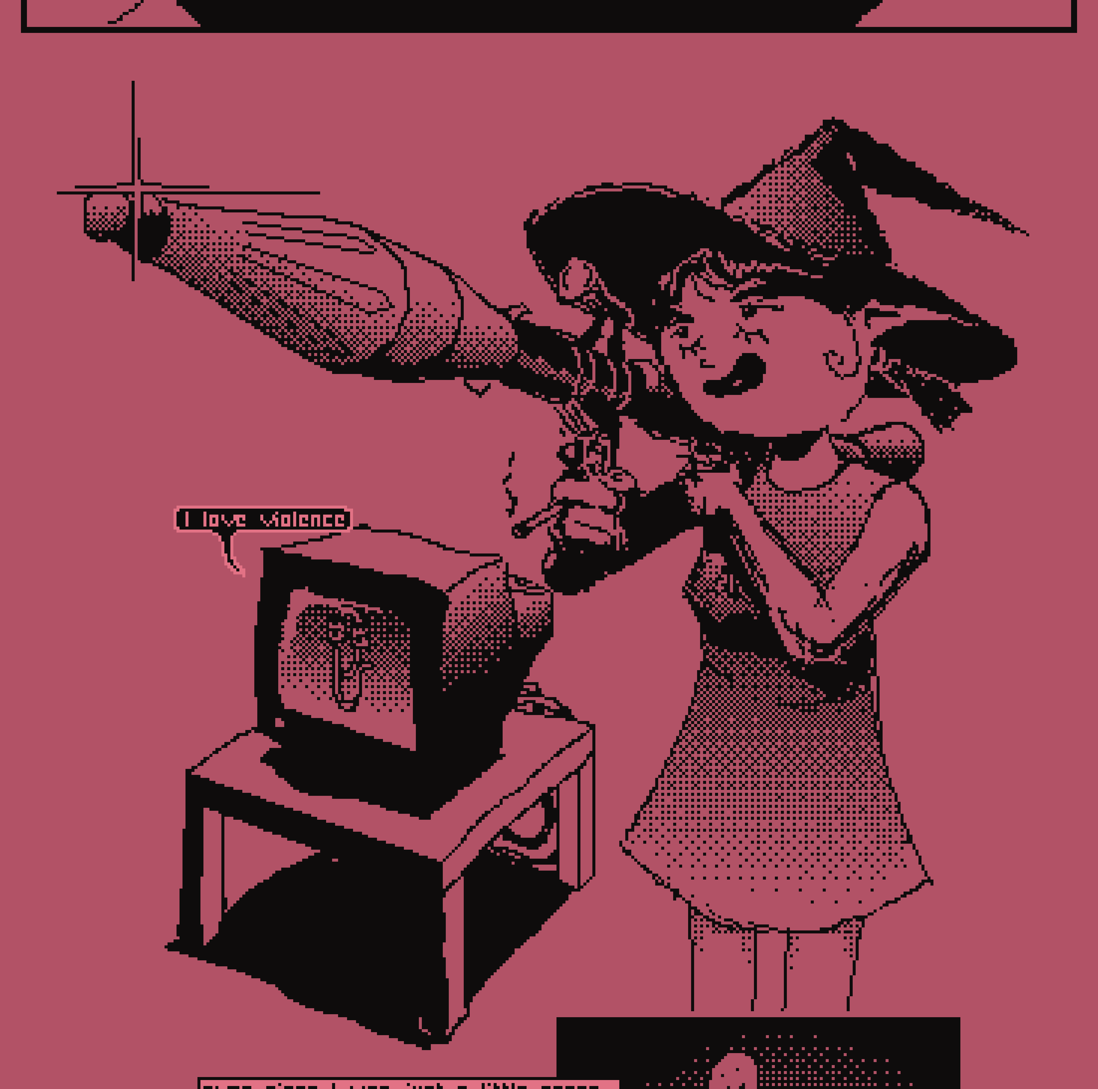 Zalma having fun with an RPG, Clippit: "I love violence"