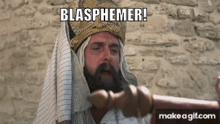 Monty Python Life of Brian Blasphemy scene graphic