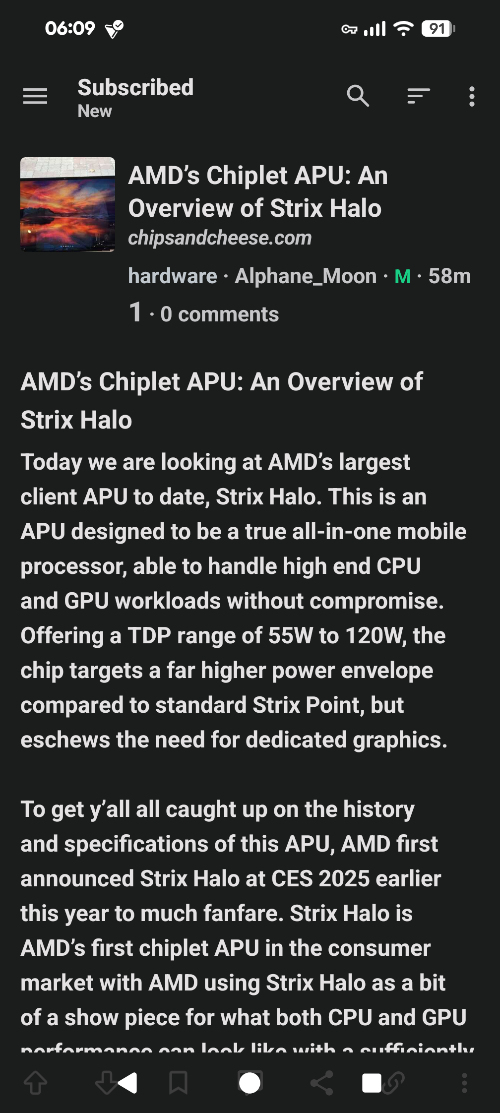 Covered menu bar