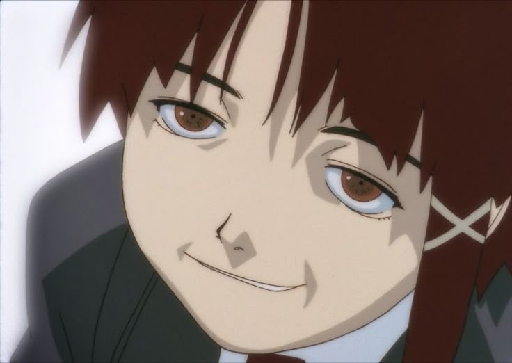 Lain's grin, it makes people feel like something is off