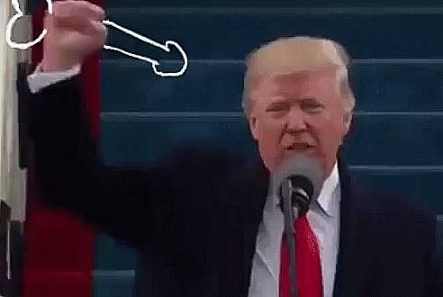 Trump jackin a cock in the air 