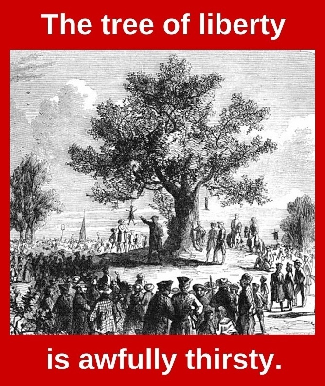 The tree of liberty is awfully thirsty.