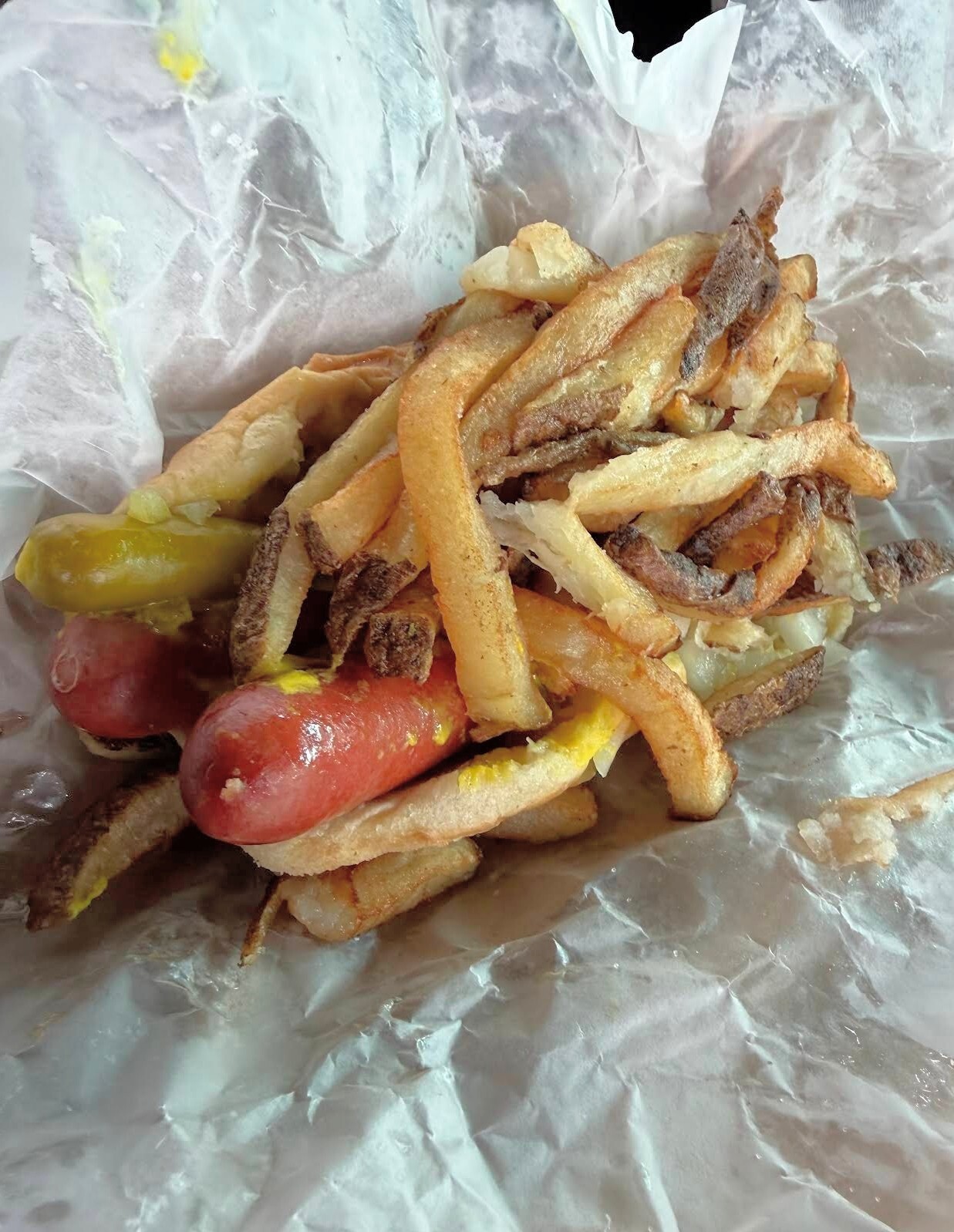Double hot dog