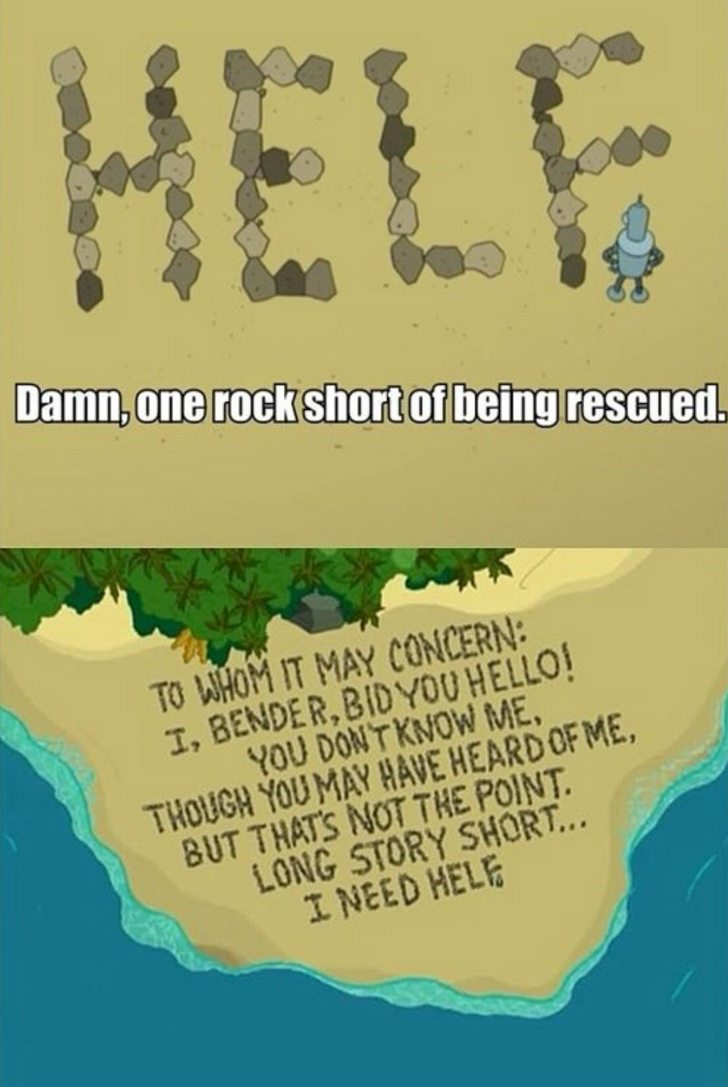 Damn! One rock short of rescue