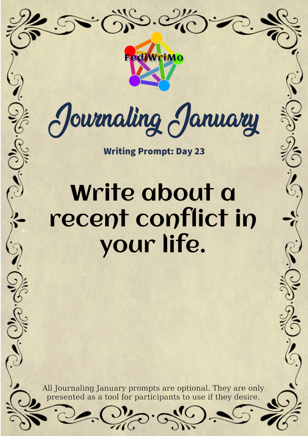 Day 23 Prompt: Write About a Recent Conflict in Your Life.