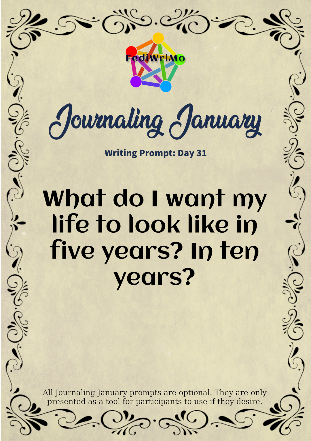 Day 31 Prompt: What Do I Want My Life to Look like in Five Years? In Ten Years?