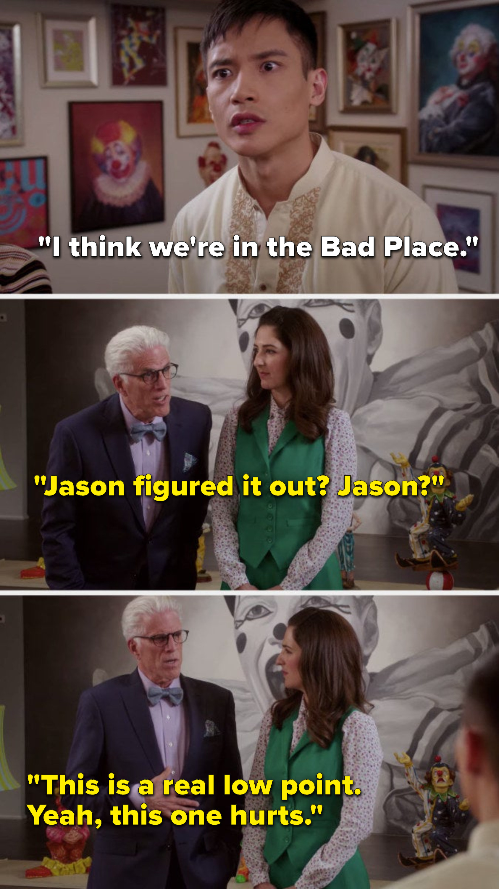 Spoiler alert. The good place where Jason's the one to figure it out