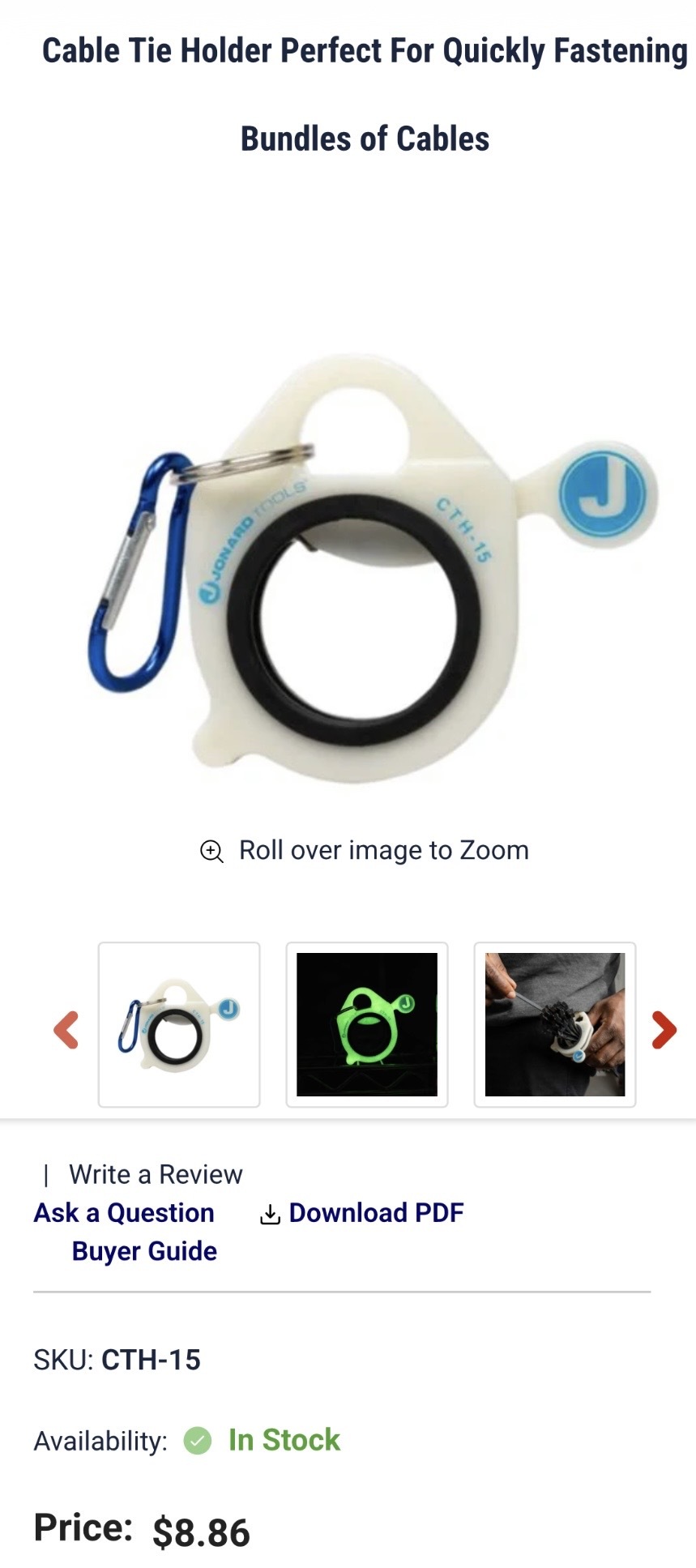 Cable Tie Holder Perfect For Quickly Fastening Bundles of Cables: $8:86
