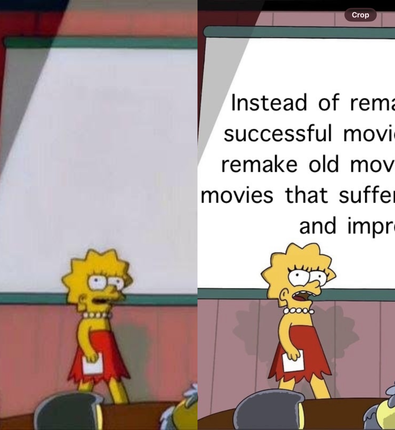 Comparison between original Lisa Simpson and AI upscale Lisa Simpson