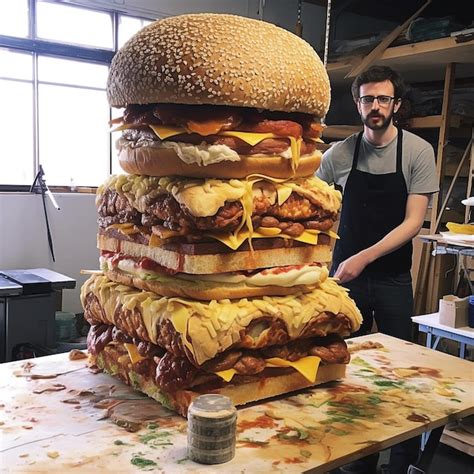 A burger the size of a person