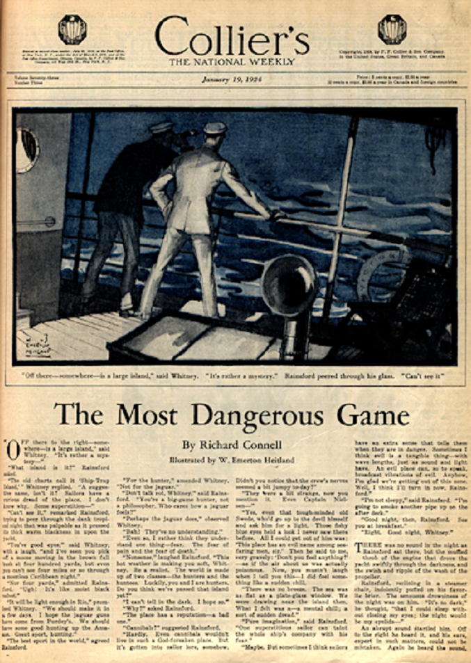 The most dangerous game — Richard Connell