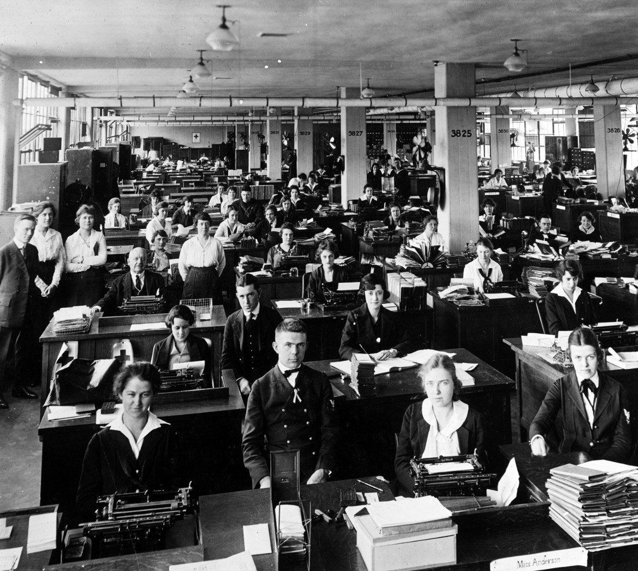 a secretarial pool