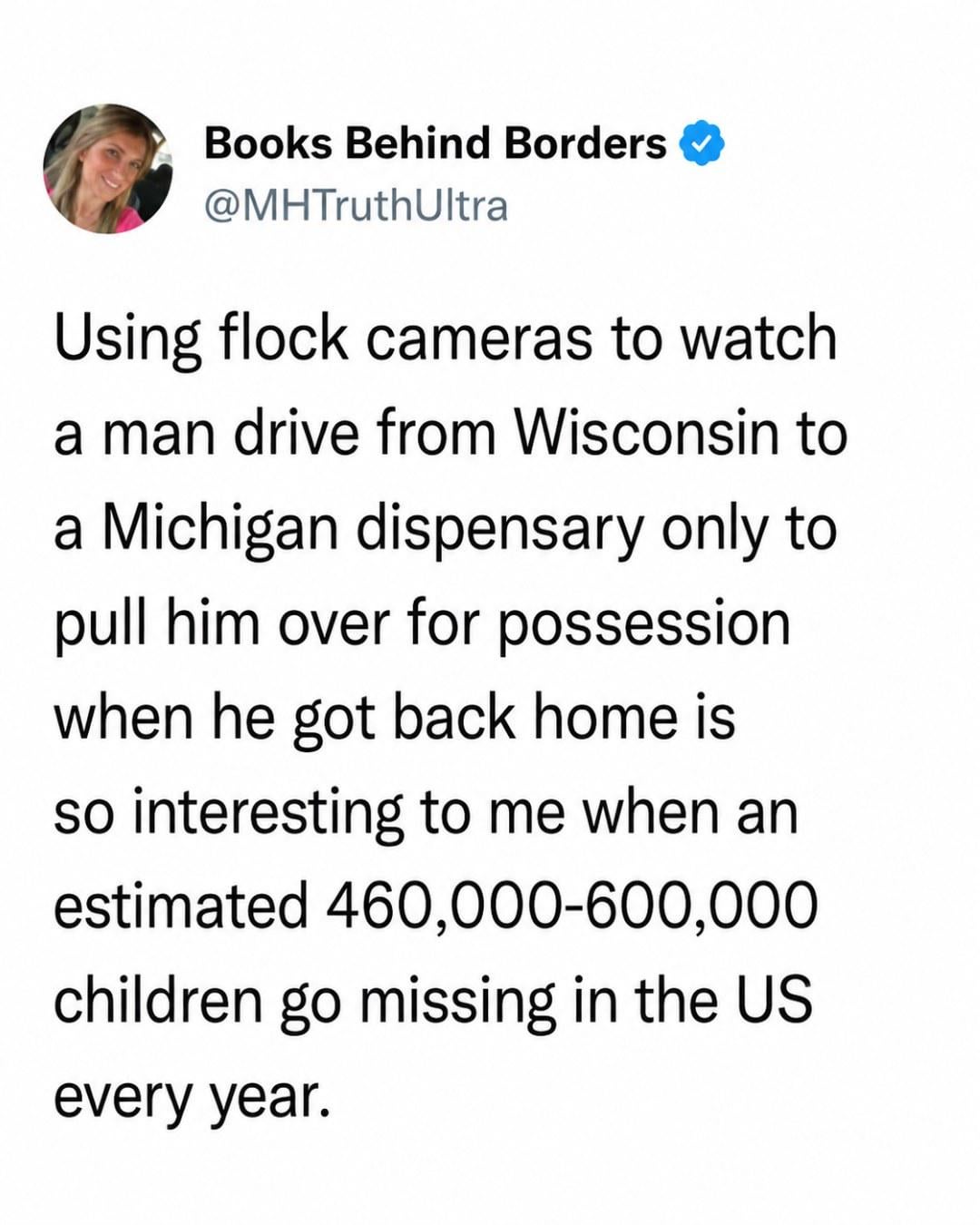 Missing children don't pay the salary of our boys in blue