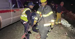 Vehicle goes over the side on Tioga Pass