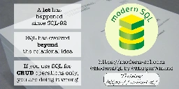 Modern SQL: A lot has changed since SQL-92