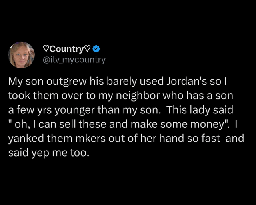 Trying to re-sell kindness?
