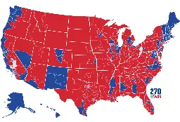 National map by House Of Representatives party color